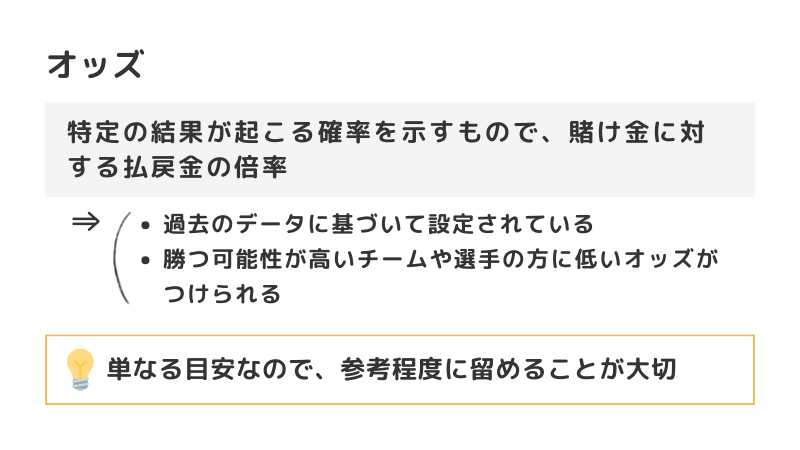 オッズを参考にする